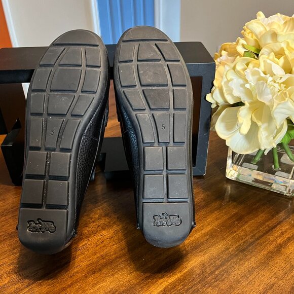 Beautiful NEW COACH Mavis Bit Black Pebbled Grain Leather Loafers Size 5B - Picture 8 of 8